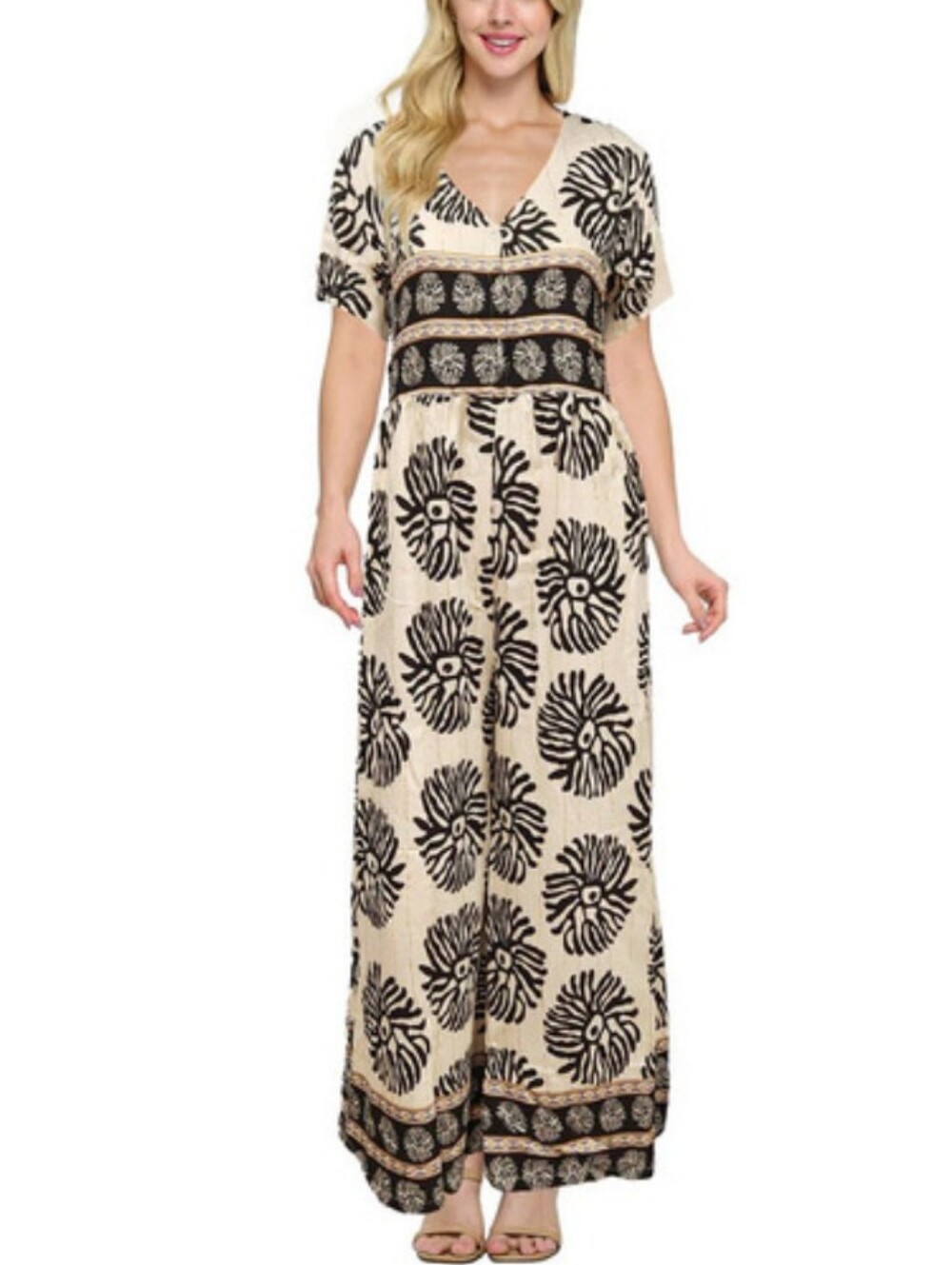 Yak And Yeti Short Sleeve Jumpsuit NWOT